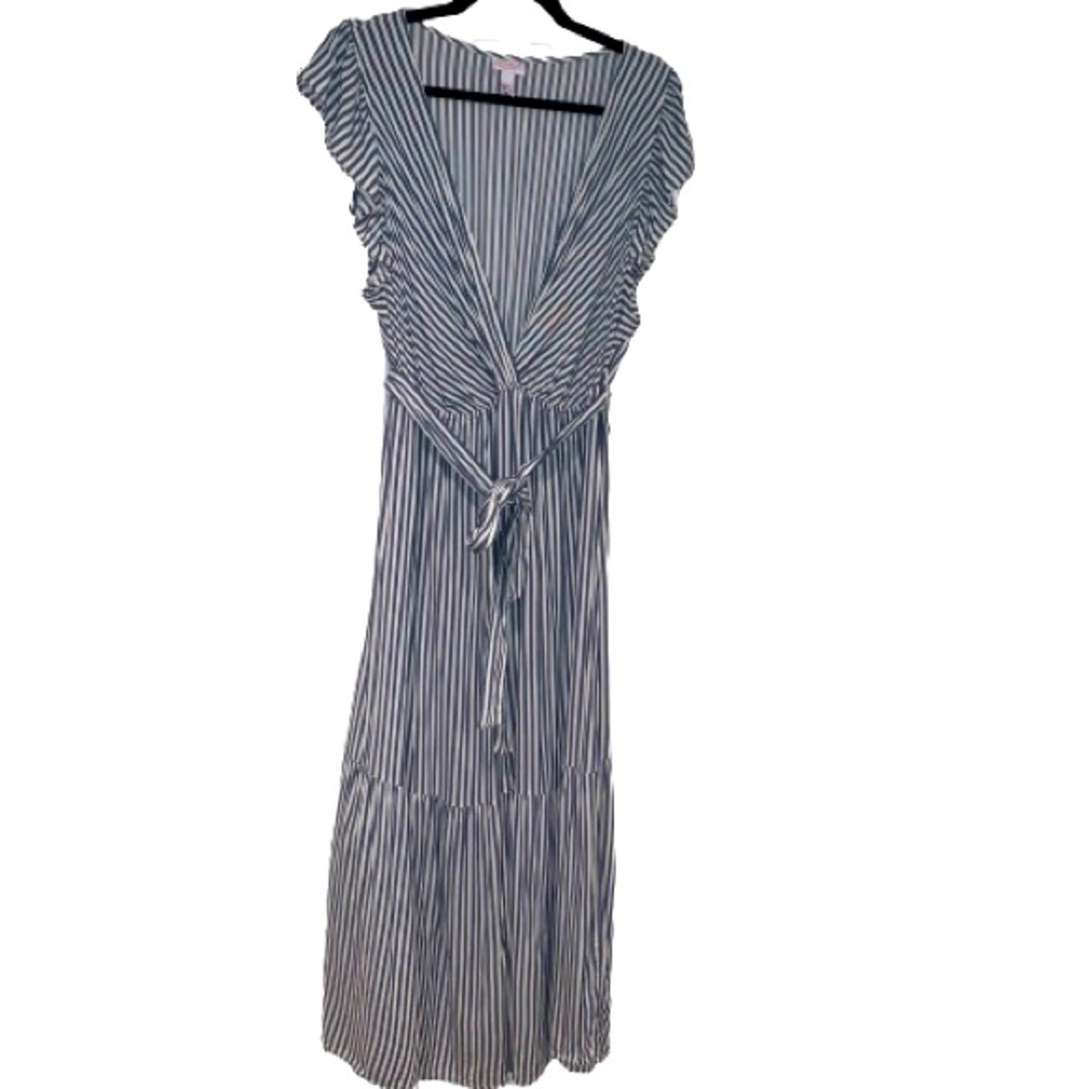 Ingrid & Isabel Maternity Striped Maxi NWOT